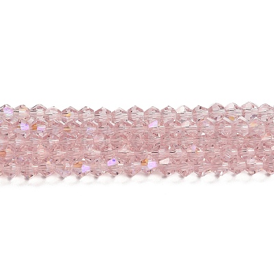 Transparent Electroplate Glass Beads Strands GLAA-F029-3mm-D26-1