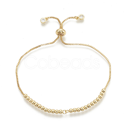 Brass Bolo Bracelets ZIRC-T006-20G-1