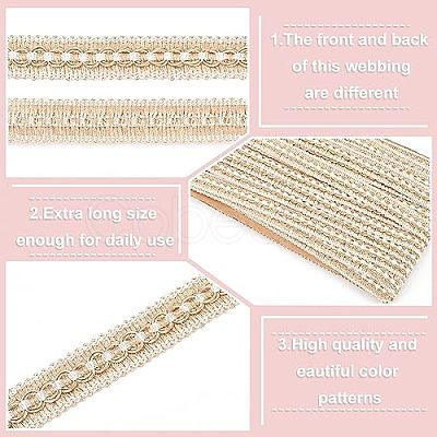 Polyester Braided Lace Trims OCOR-WH0070-21A-1