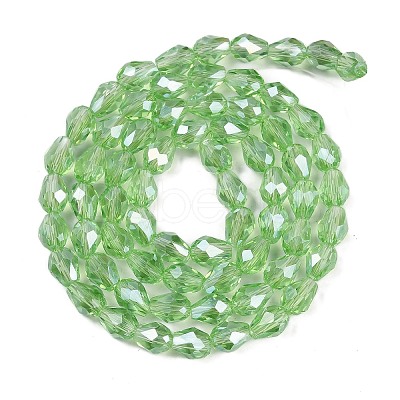Transparent Electroplate Glass Beads Strands LS-EGLA-N013-T4mm-B13-1