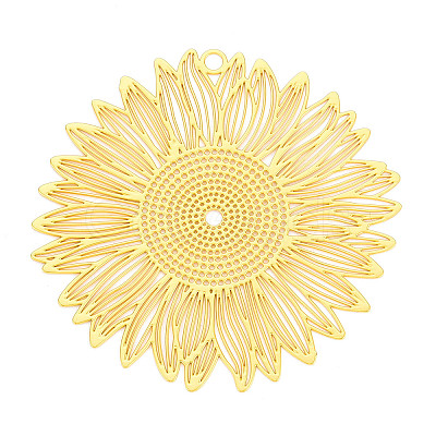 Brass Filigree Big Pendants KKC-T003-13G-1