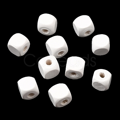 Spray Painted Wooden Beads WOOD-P021-01C-30-1