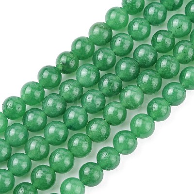 Natural White Jade Bead Strands G-R165-8mm-14-1