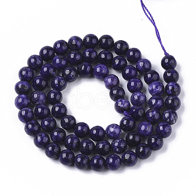 Natural Quartzite Jade Beads Strands G-S150-57-6mm-1-1