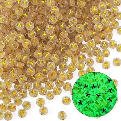50G Luminous Transparent Acrylic Beads OACR-TAD0001-01Y-1