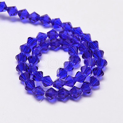 Imitate Austrian Crystal Bicone Glass Beads Strands GLAA-F029-4x4mm-06-1