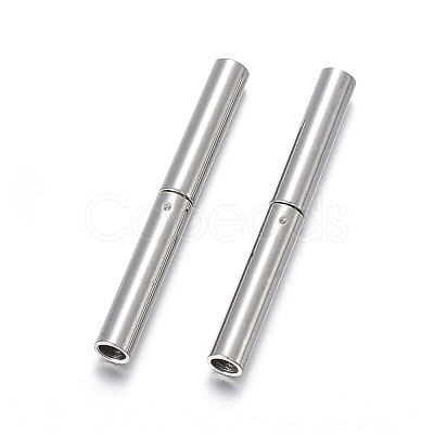 Non-Tarnish 304 Stainless Steel Bayonet Clasps X-STAS-F108-12P-1.7mm-1