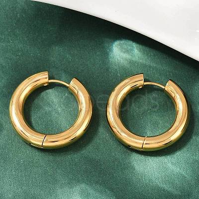 202 Stainless Steel Polishing Hoop Earrings EJEW-M106-02G-06-1