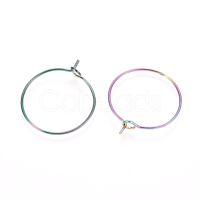 Ion Plating(IP) 316L Surgical Stainless Steel Hoop Earring Findings LS-STAS-D164-05M-1