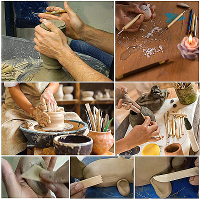 Wooden Handle Pottery Tools Sets TOOL-BC0008-11-1