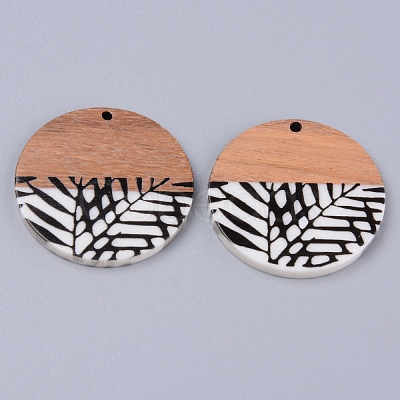 Resin & Walnut Wood Pendants RESI-R428-09-1