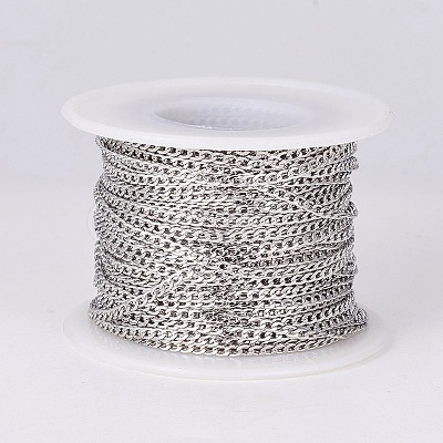 Tarnish Resistant 304 Stainless Steel Curb Chains CHS-E018-05P-1