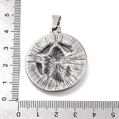 304 Stainless Steel Pendants STAS-Q339-01A-AS-1