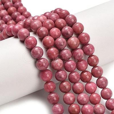 Natural Rhodonite Beads Strands G-F820-K06-8mm-1