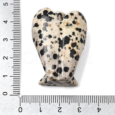 Natural Dalmatian Jasper Angel Figurine DJEW-N006-01A-17-1