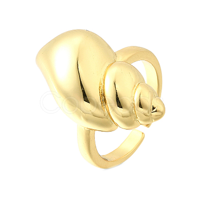 Brass Cuff Rings for Women RJEW-F184-08D-G-1