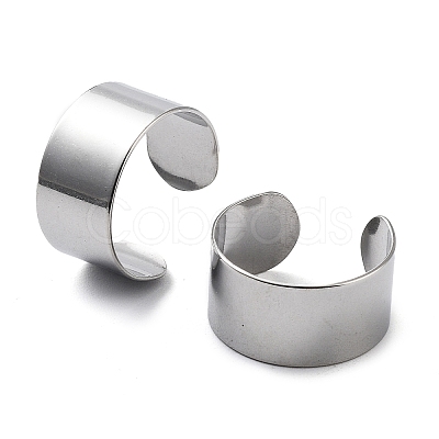 Non-Tarnish 304 Stainless Steel Cuff Rings STAS-M333-04B-P-1