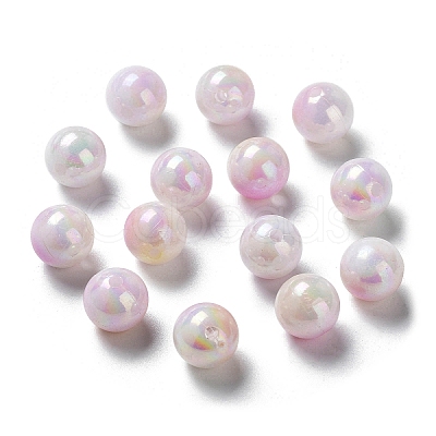 Two Tone Opaque Acrylic Beads SACR-P024-01B-W12-1
