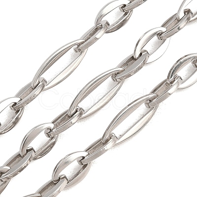 201 Stainless Steel Oval Link Chains CHS-H118-18P-1