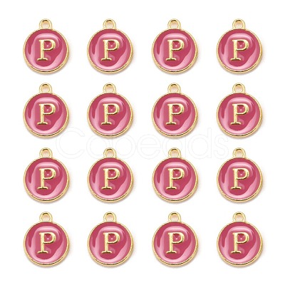 Golden Plated Alloy Enamel Charms ENAM-S118-08P-1