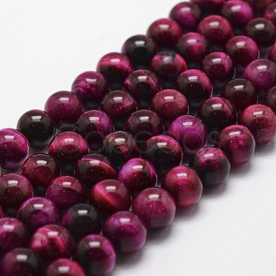 Natural Tiger Eye Bead Strands G-G735-23-10mm-04-1