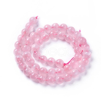 Pink Color Natural Madagascar Rose Quartz Beads Strands X-G-F641-01-B-1
