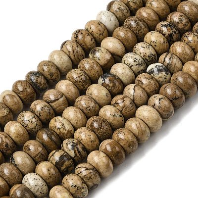 Natural Picture Jasper Beads Strands G-A280-A03-02-1
