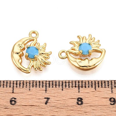 Brass Micro Pave Cubic Zirconia Charms X1-KK-N263-94B-G-1