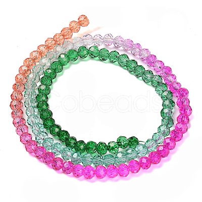 Transparent Painted Glass Beads Strands DGLA-A034-T4mm-A03-1