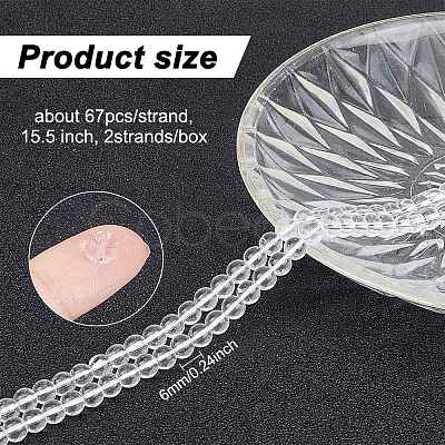 2 Strands Synthetic Quartz Crystal Beads Strands G-GO0001-28A-1