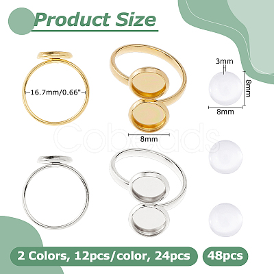 DIY Cuff Ring Making Kits DIY-HS0001-67-1