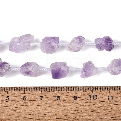 Raw Rough Natural Amethyst Beads Strands G-Q610-04-1