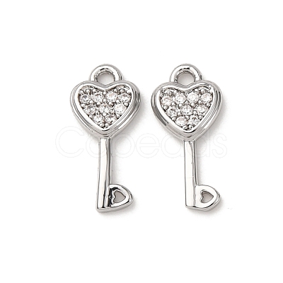 Brass Micro Pave Cubic Zirconia Pendants ZIRC-L105-05A-P-1