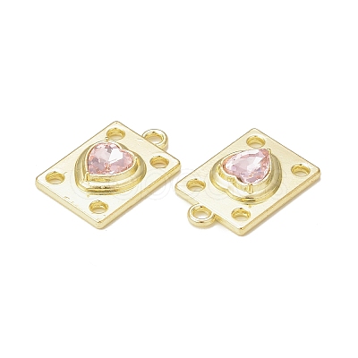 Rack Plating Alloy Glass Pendants PALLOY-P291-06G-02-1