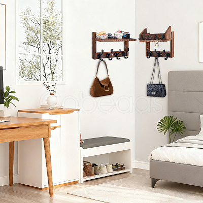 Wood Wall Hanging Holders AJEW-WH0596-654-1