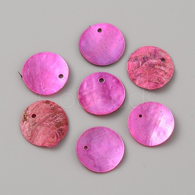 Natural Akoya Shell Pendants LS-BSHE-WH0002-05C-1