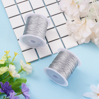 2 Rolls Round PET Metallic Thread MCOR-TADJ0001-01D-02-1