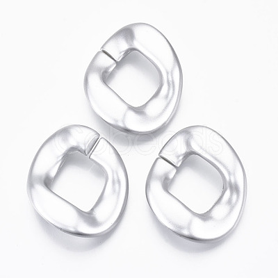 Spray Painted CCB Plastic Linking Rings CCB-R104-01C-03-1