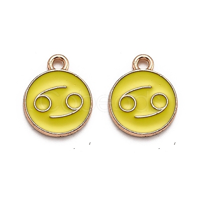Alloy Enamel Pendants ENAM-S124-01B-14D-1