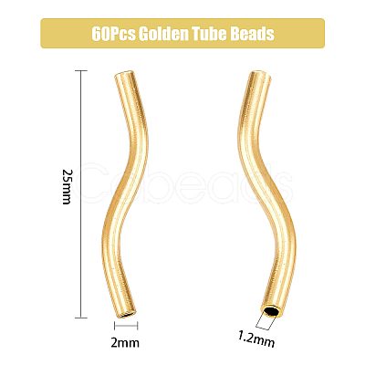 Brass Tube Beads KK-DC0001-73-1
