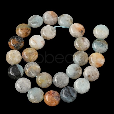 Natural Flower Amazonite Beads Strands G-L648-B13-15mm-1