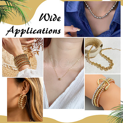 300Pcs 3 Colors Rack Plating Brass Beads KK-ME0002-73-1
