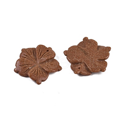 Synthetic Goldstone Carved Pendants G-B097-01A-02-1