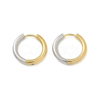 Ion Plating(IP) 304 Stainless Steel Hoop Earrings for Women EJEW-A119-13GP-01-1