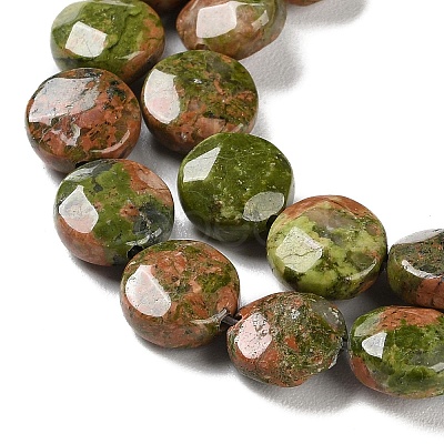 Natural Unakite Beads Strands G-K357-B04-01-1