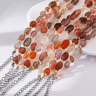 Natural Carnelian Beaded Bracelets for Women G-P563-07P-18-1