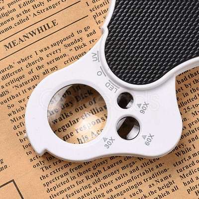30X 60X 90X Illuminated Loupe Magnifiers AJEW-M031-06P-1
