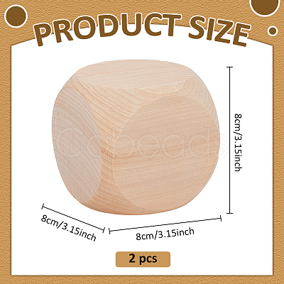 Schima Wood Blank Dice WOOD-WH0124-154D-1