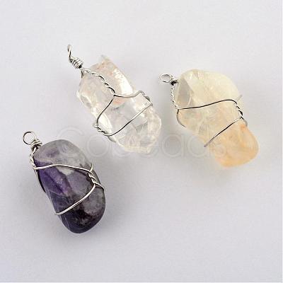 Natural & Synthetic Gemstone Pendants G-Q458-28-1