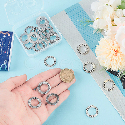 30Pcs Tibetan Style Alloy Linking Rings FIND-SC0009-20-1